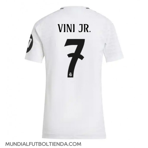 Camiseta Real Madrid Vinicius Junior #7 Primera Equipación Replica 2024-25 para mujer mangas cortas